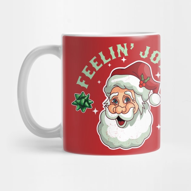 Feelin' Jolly Santa Claus Funny Ugly Christmas Retro Vintage by OrangeMonkeyArt